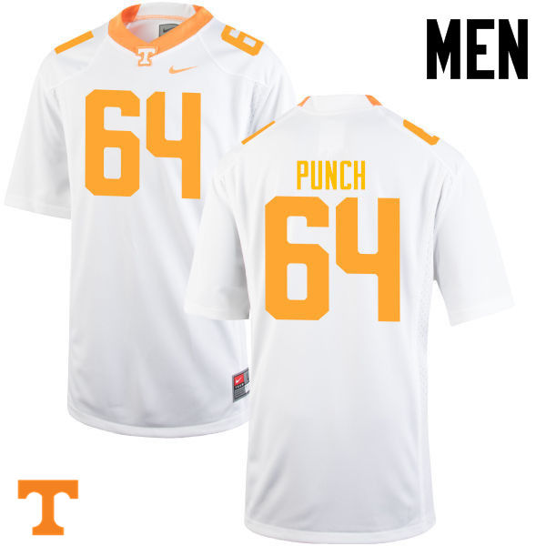Men #64 Logan Punch Tennessee Volunteers College Football Jerseys-White - Click Image to Close